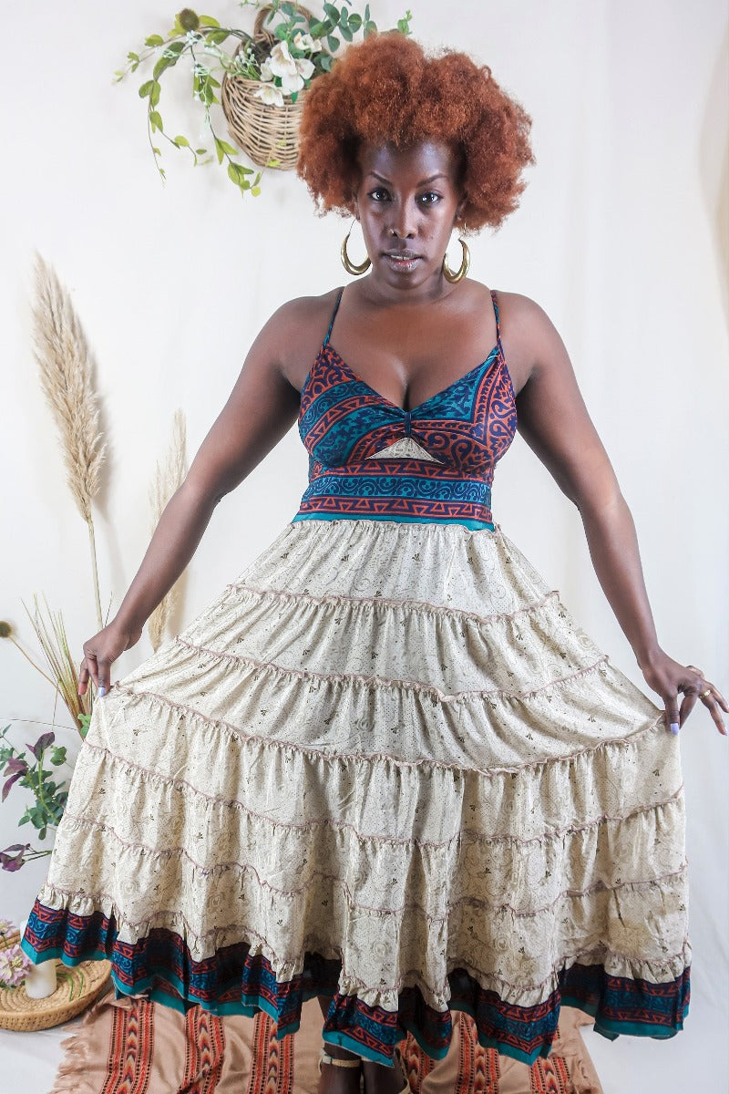 Vintage sari dress top