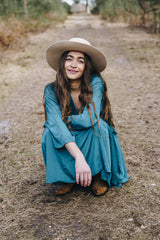 Khroma Gaia Kaftan Dress in Persian Teal - Free Size
