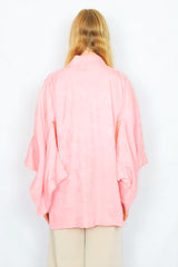 Vintage Kimono - Baby Pink Flora - Free Size