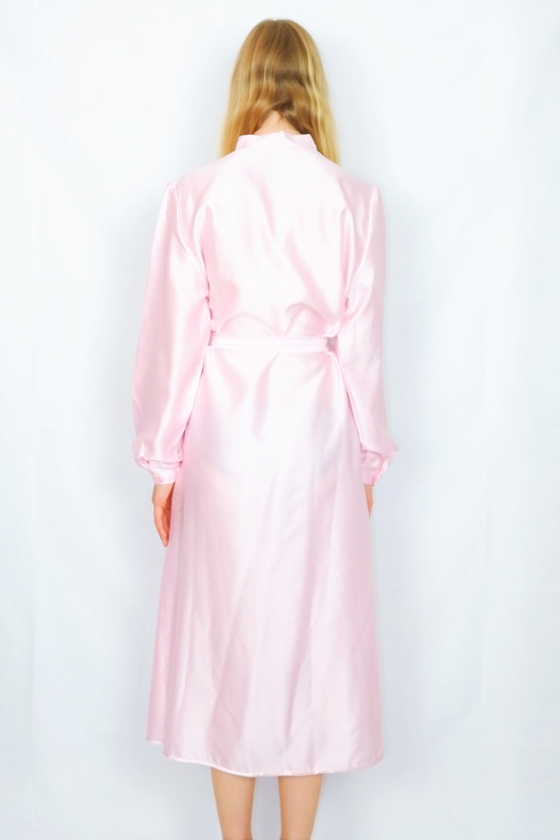 70's Vintage - Nightdress - Shimmery Baby Pink - Size L