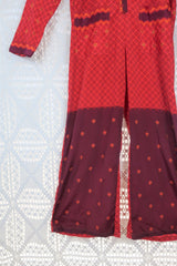 Betty Boilersuit - Indian Sari - Fiery Red & Plum - Size M/L