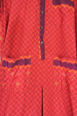 Betty Boilersuit - Indian Sari - Fiery Red & Plum - Size M/L