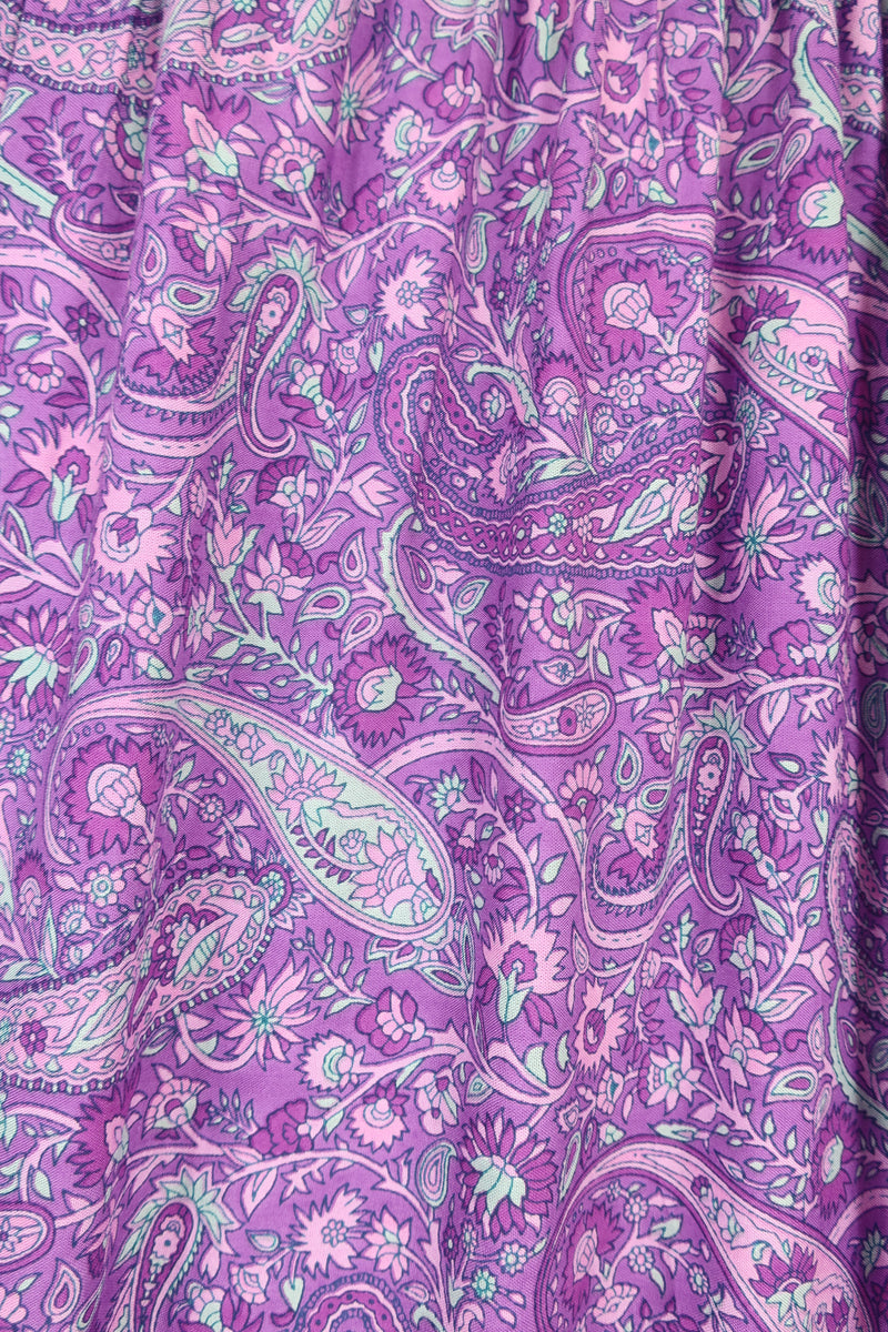 50% OFF Florence Mini Dress in Orchid Purple Paisley Floral