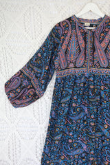 50% OFF Florence Maxi Dress in Midnight Sapphire Paisley Floral