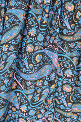 Florence Maxi Dress in Midnight Sapphire Paisley Floral