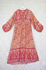50% OFF Florence Maxi Dress in Ivory & Violet Rose Paisley Floral