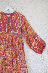 50% OFF Florence Maxi Dress in Ivory & Violet Rose Paisley Floral