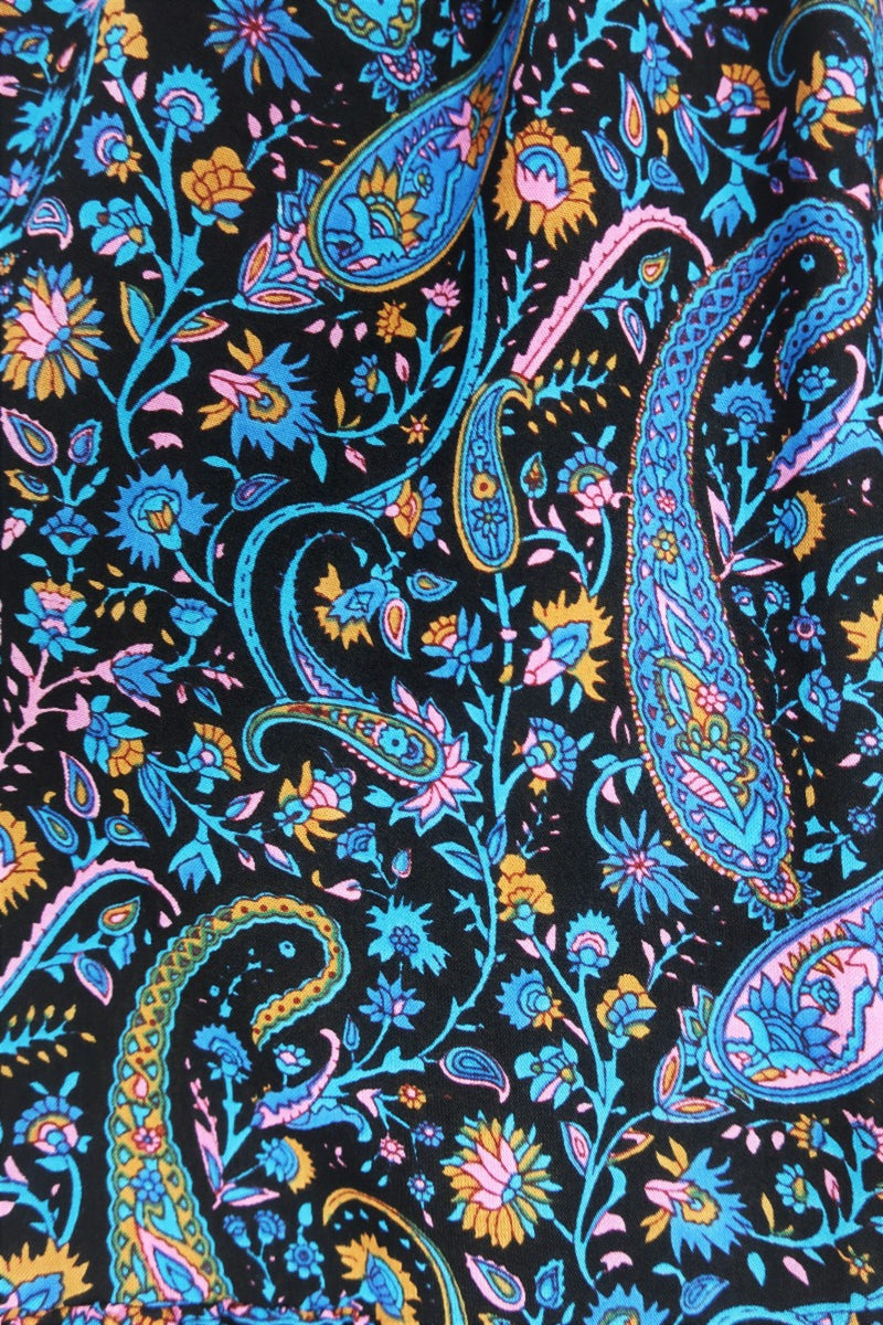 50% OFF Florence Midi Dress in Midnight Sapphire Paisley Floral