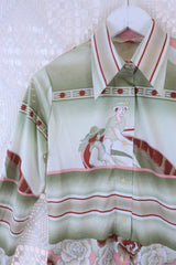 70's Vintage Shirt - Venetian Gondola Scene - Size S