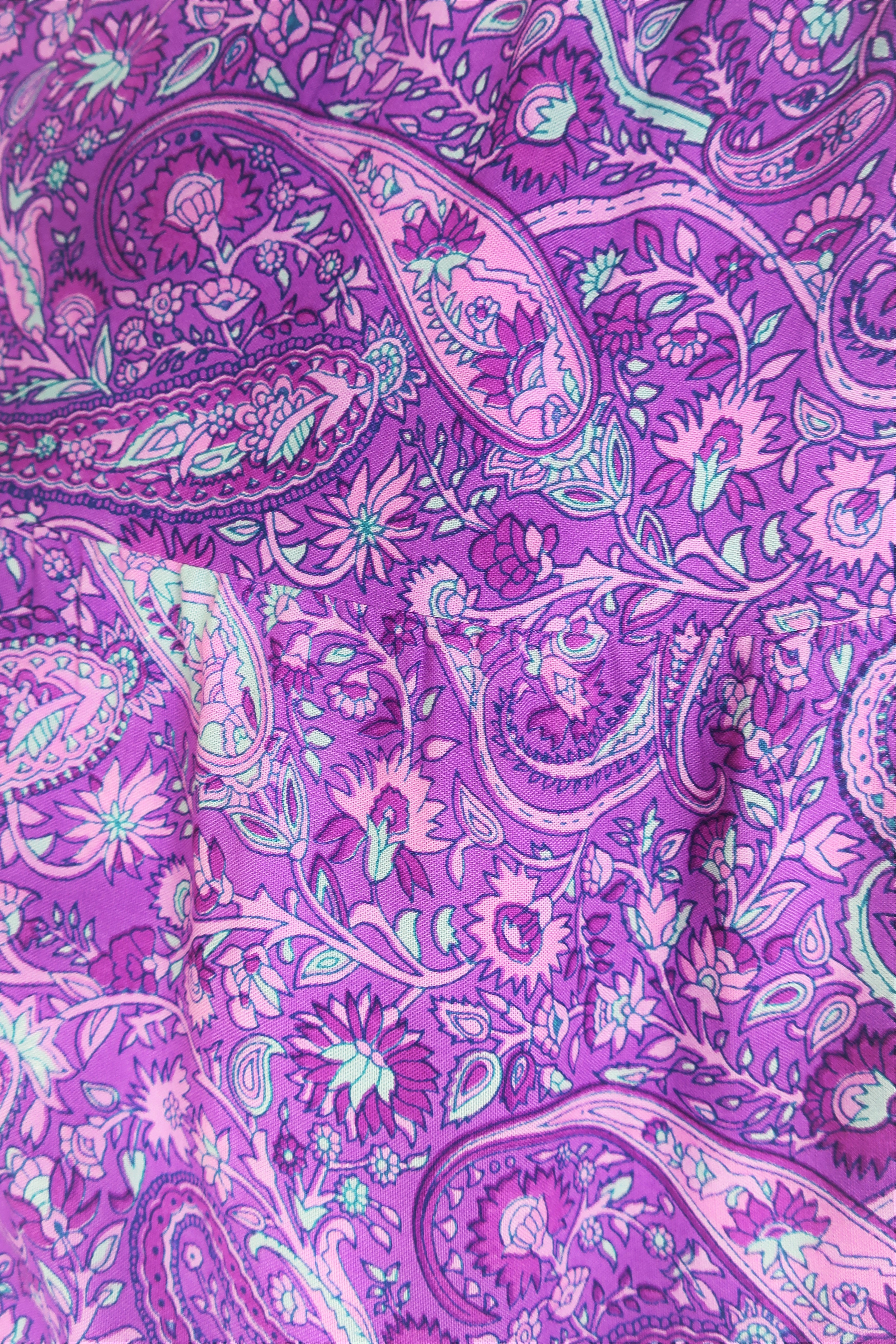 Florence Prairie Skirt in Orchid Purple Paisley - Free Size