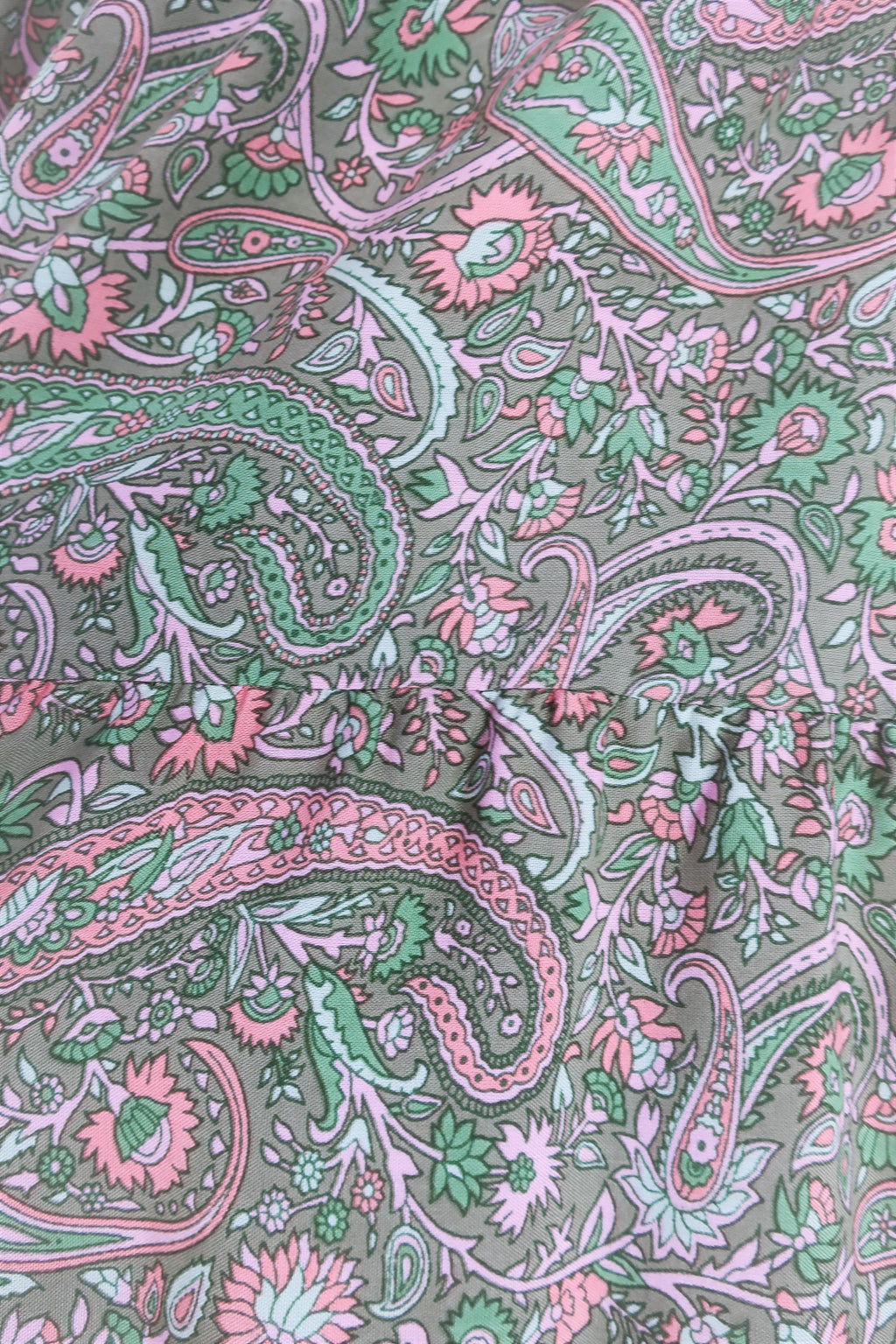 Florence Prairie Skirt in Sage & Blush Paisley - Free Size