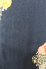 Vintage Dress - Charcoal Ice Cream Cone Print Maxi - Size XS