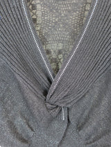 80's Vintage - Chic Black Sparkle Knit Diamante Jumper - Size L