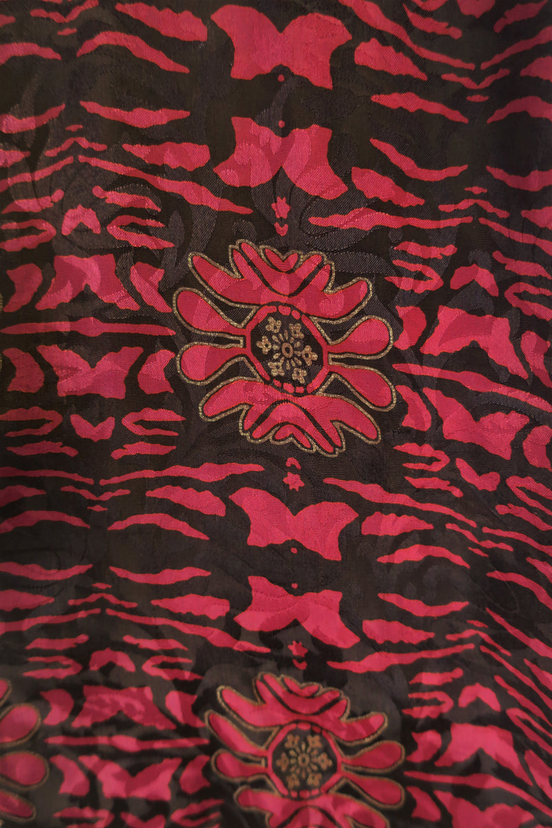Billie Jumpsuit - Vintage Indian Sari - Raspberry & Cocoa Shimmer - S/M