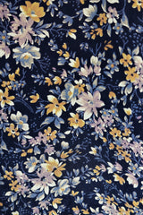 Billie Jumpsuit - Vintage Indian Sari - Midnight Blue Ditsy Floral - XL