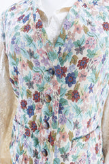 Vintage Waistcoat - Darling Meadow Tapestry - Size S by all about audrey