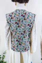 Vintage Waistcoat - Darling Meadow Tapestry - Size S by all about audrey