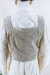 Vintage Waistcoat - Tawny Suede Vest - Size S by all about audrey