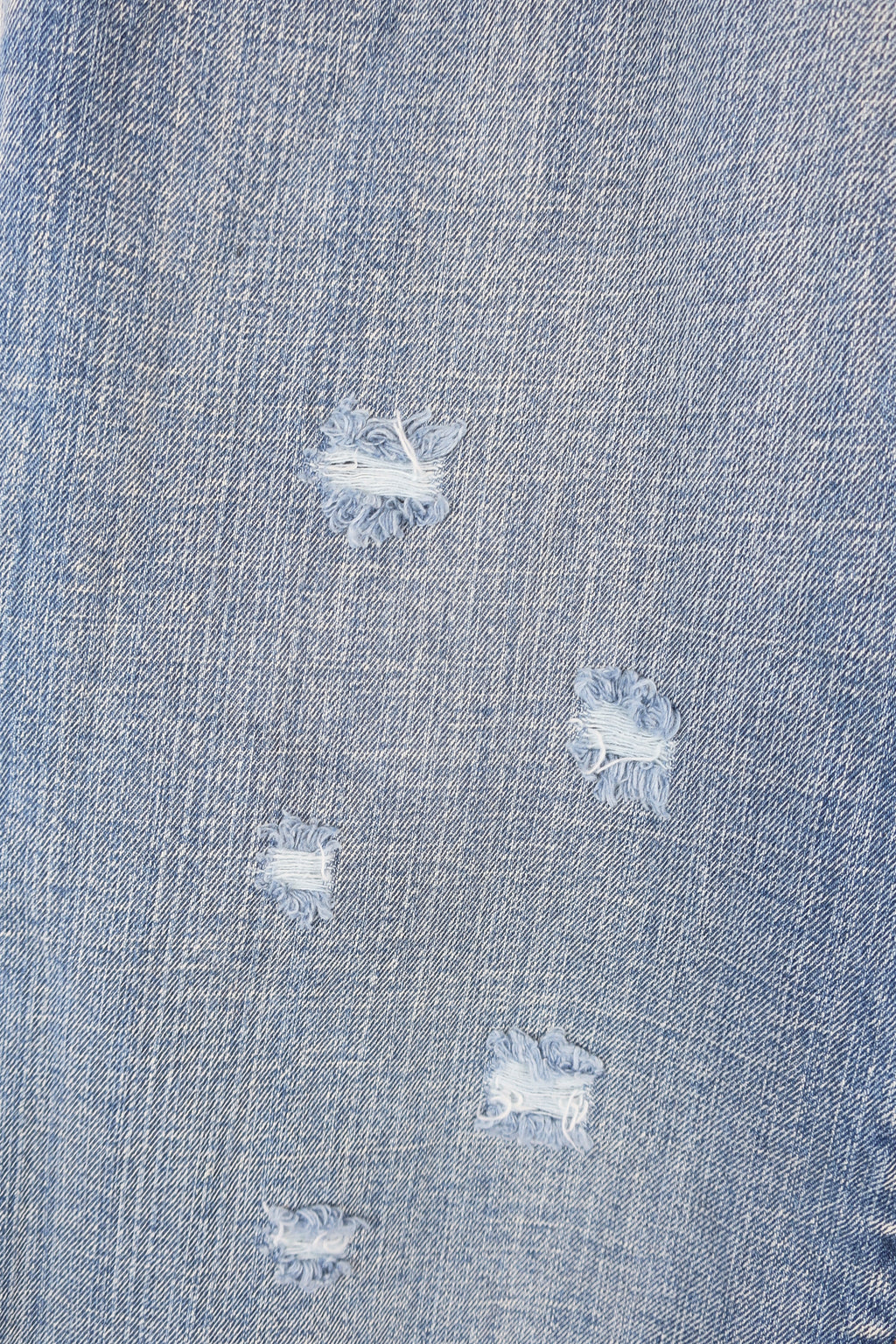 Vintage Straight Leg Jeans - Creased Blue with an Exaggerated Waist - Size M/L