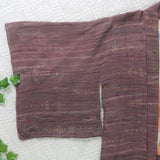 Vintage Kimono - Ivory Threaded Mauve - One size