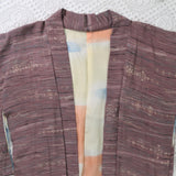 Vintage Kimono - Ivory Threaded Mauve - One size