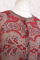 Vintage Shirt - Ruby, Sapphire & Stone Paisley - Size M/L