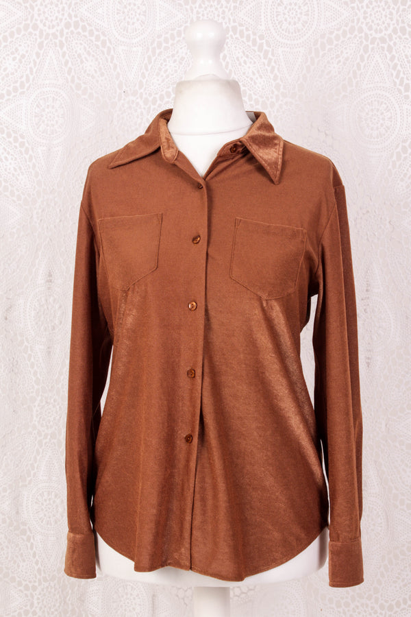 Vintage Shirt - Gingerbread Shimmer - Size M