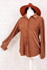 Vintage Shirt - Gingerbread Shimmer - Size M