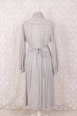 SALE Vintage Dress - Black & White Miniature Check - Size M/L