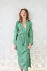 Khroma Gaia Kaftan Dress in Sage Green - Free Size