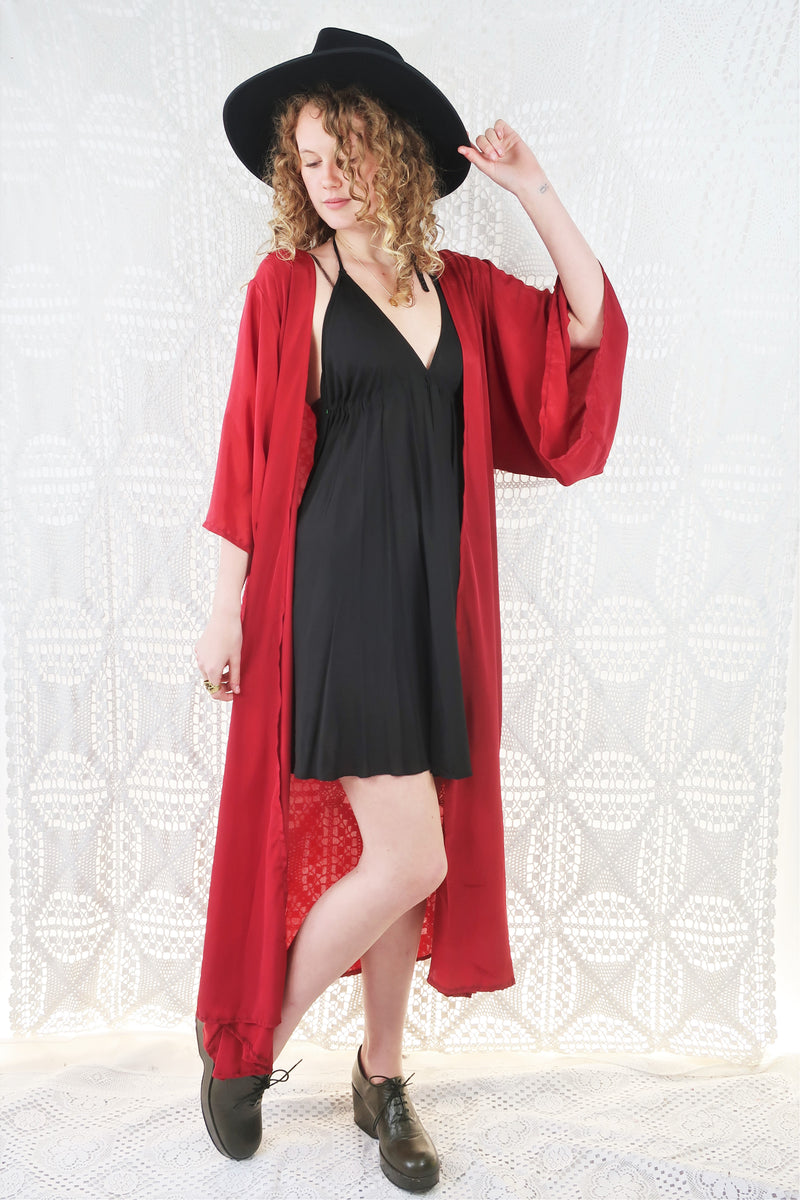 Khroma Aquaria Robe Dress in Ruby Red - Free Size