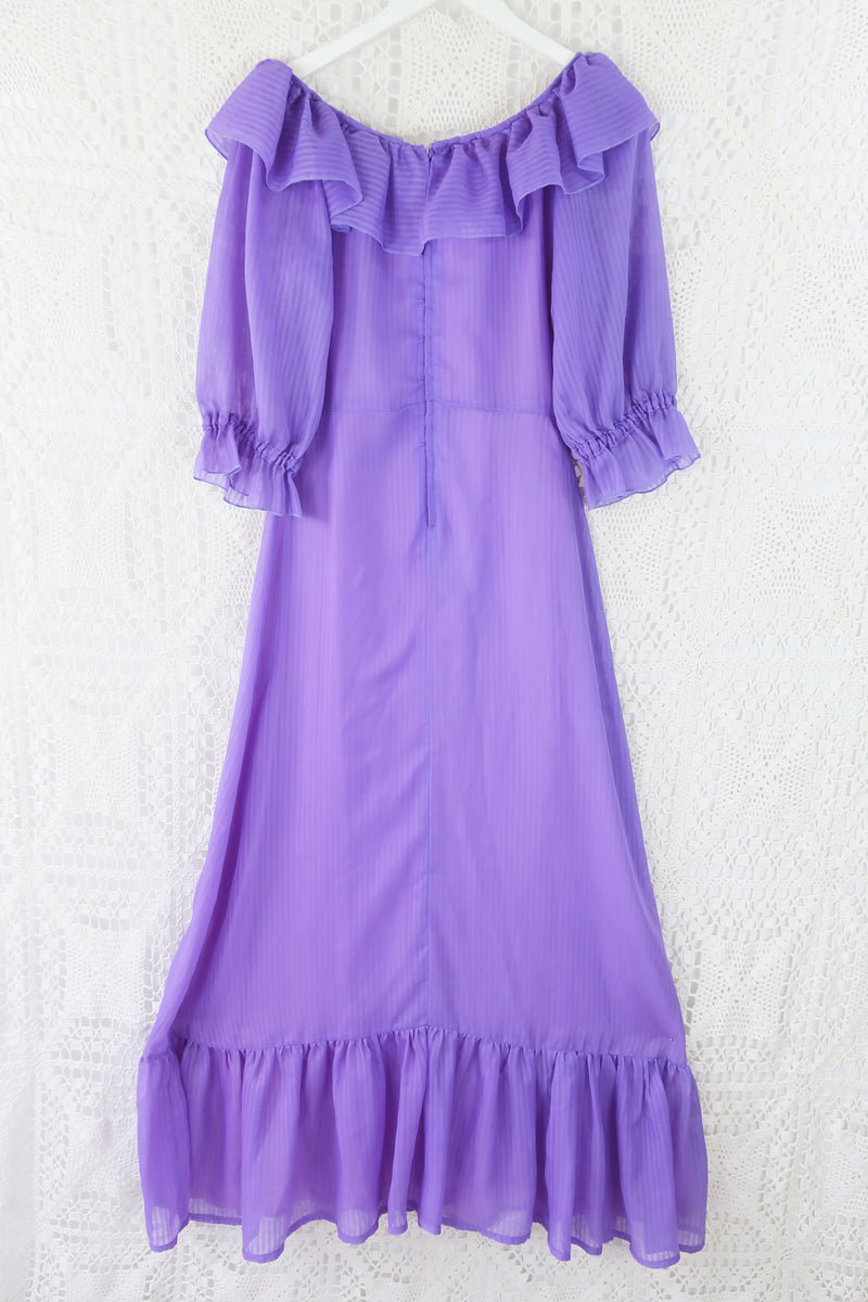Vintage 70s Maxi Dress Sheer Lilac Size XS – All About Audrey