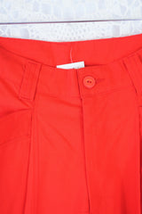 Vintage Trousers - Bright Red - Size S/M
