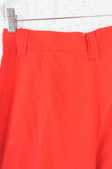 Vintage Trousers - Bright Red - Size S/M