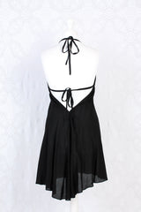 Khroma Medusa Mini Halter Dress in Jet Black - Free Size