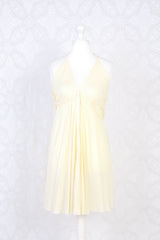 25% OFF Khroma Medusa Mini Halter Dress in Light Cream - Free Size