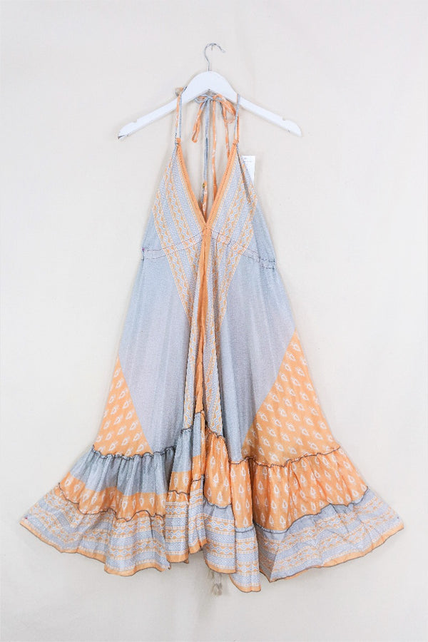 Blossom Halter-Neck Midi Dress - Feathered Angel - Free Size M/L