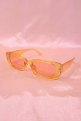 70s Crystal Cat Eye Sunglasses - Sunrise Orange By All About Audrey