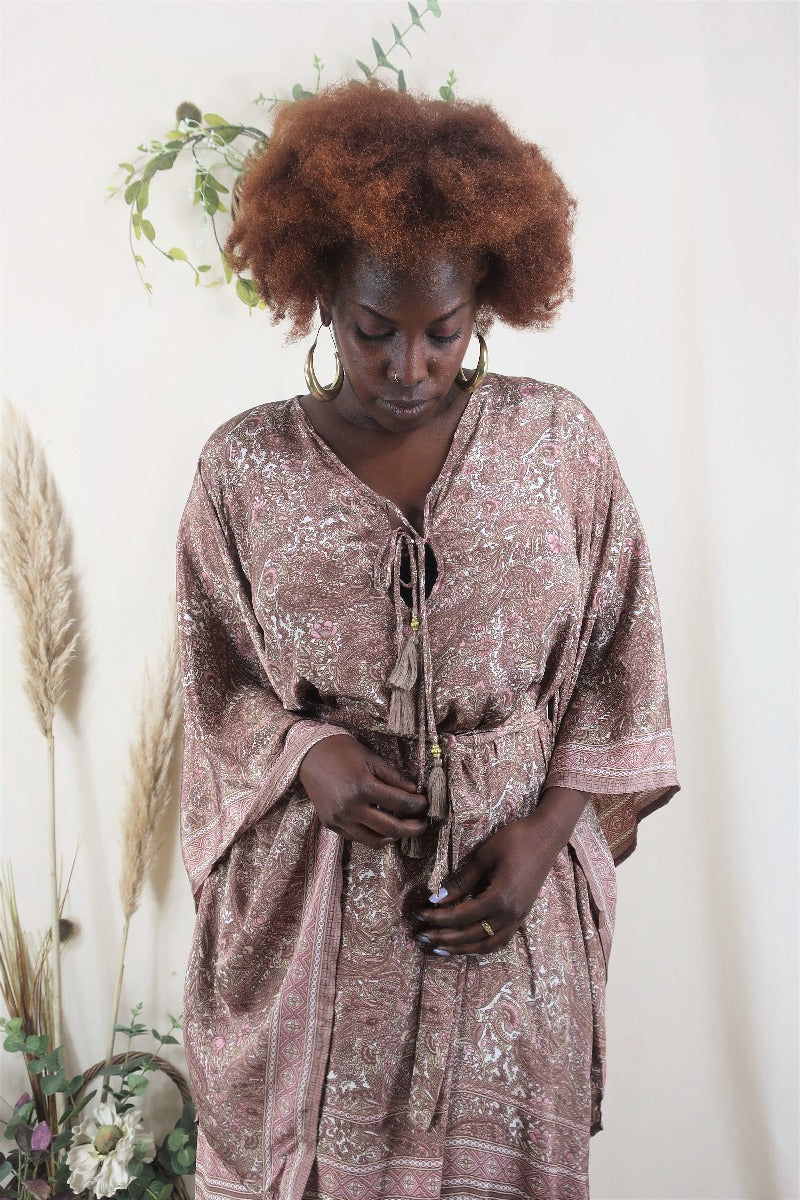 Cassidy Maxi Dress in Rosewater Pink By All About Audrey