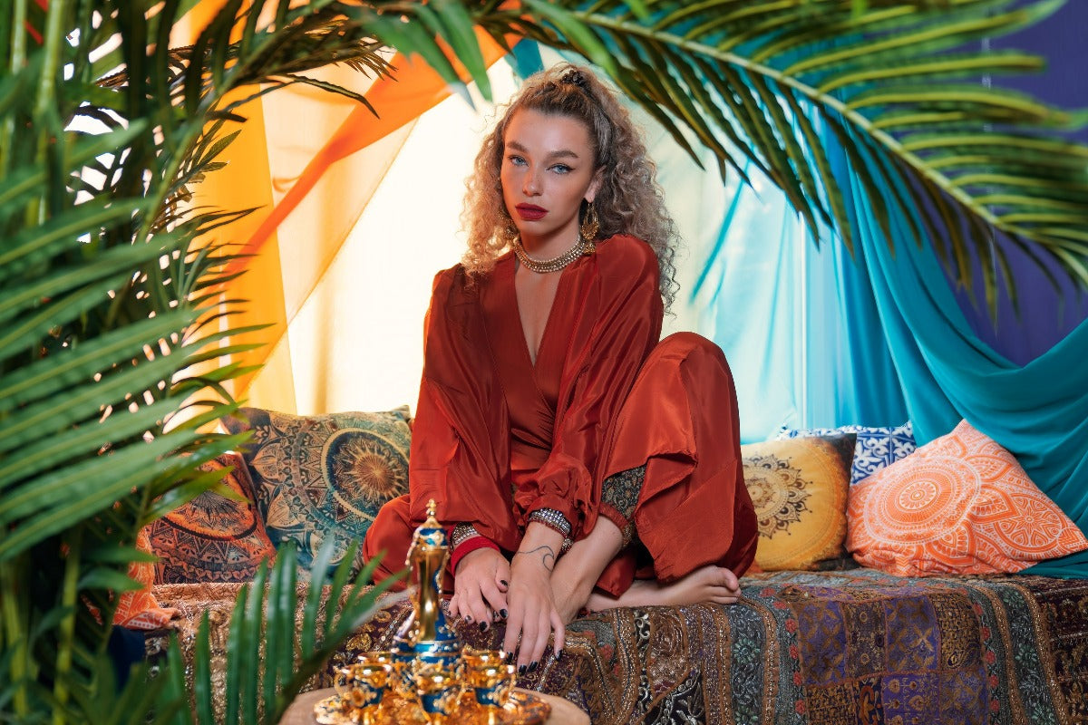 Lola Long Wrap Dress - Block Colour Chili Red - ALL SIZES all about audrey