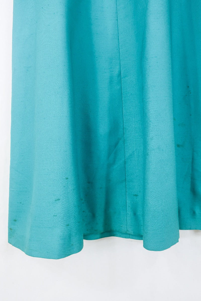 Vintage Notched Collar Maxi Dress - Dark Sage Green - Size XXS/XS by all about audrey