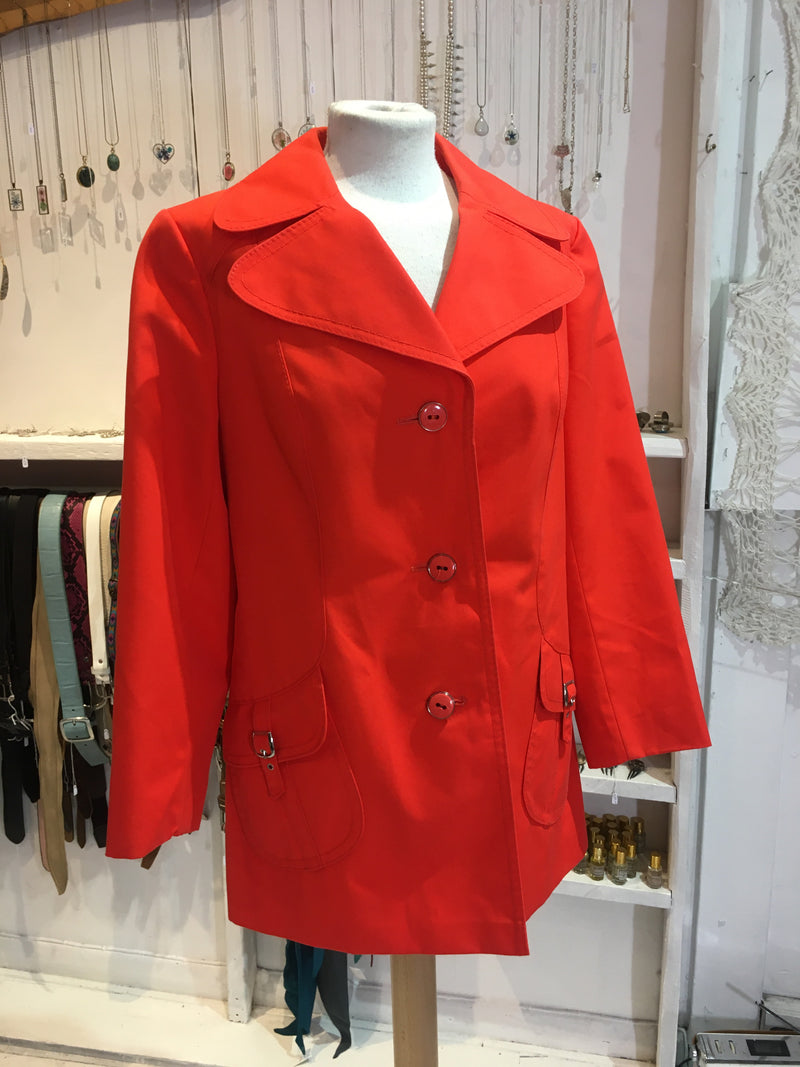 Vintage Post Box Red Jacket - Size M
