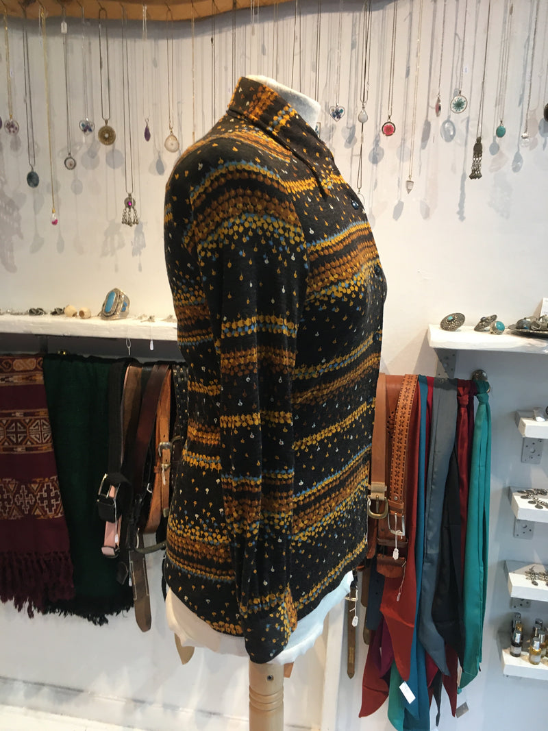 Retro 70s Ditsy Print Shirt - XS/S