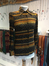 Retro 70s Ditsy Print Shirt - XS/S