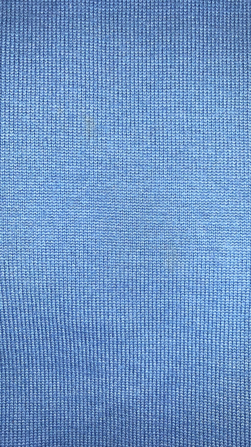 Vintage 1970s Knitted Mini Dress - Cerulean Blue - Size XXS/XS