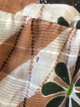 SALE Esmerelda Maxi Dress - Vintage Indian Cotton -Bright Lime, Hickory & Peru Floral - Free Size