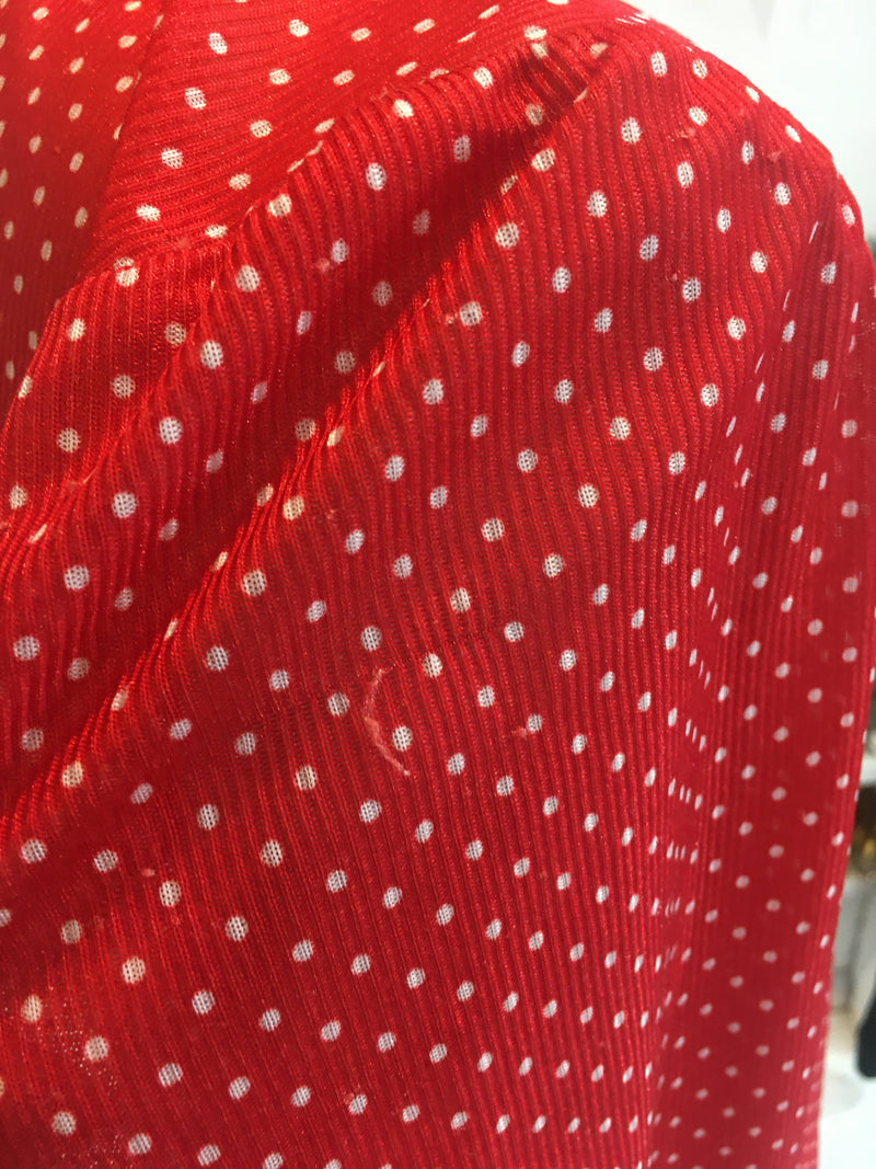 Retro Red Polka Dot Shirt  - Free Size