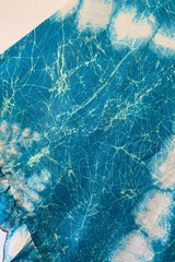 Venus Midi Dress - Deep Aqua Blue Tie Dye - Size XS By All About Audrey