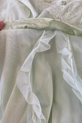 Vintage Mini Dress - Pistachio Pastel Green Frill - Size S/M By All About Audrey