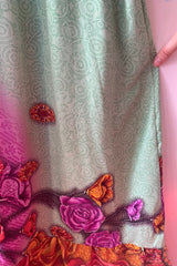 Lunar Maxi Dress - Vintage Sari - Vivid Mandala Floral - Size S By All About Audrey